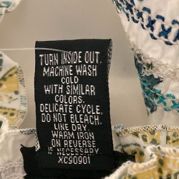 NWT Rue 21 Girls Blue Floral & Ikat Print Cotton Sun Dress. Size Small. - Picture 6 of 7